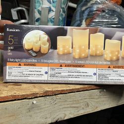 5 fairy light LED candles