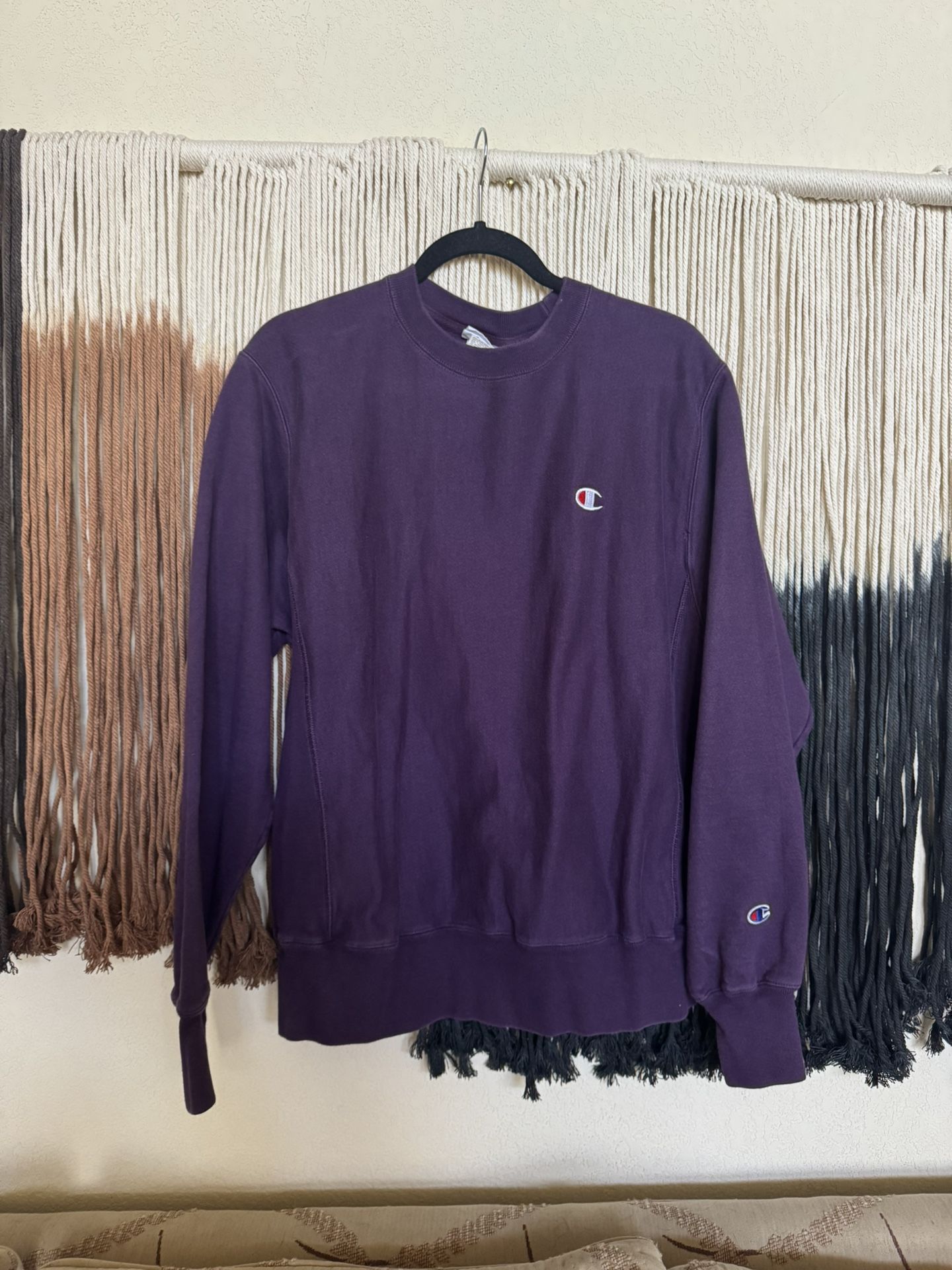 Purple Champion crewneck sweatshirt; perfect condition, worn maybe twice!