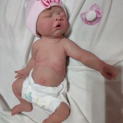 18 Inches 7 Lbs Full Body Silicone Realistic Baby Girl 