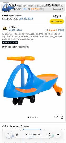 Wiggle car toy