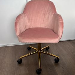 Pink And Gold Detailing Women’s Office Chair 