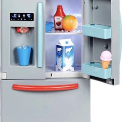 Little Tikes First Fridge Refrigerator with Ice Dispenser Pretend Play Appliance for Kids, Play Kitchen Set with Playset Accessories Unique Toy Multi-