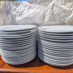 White Ceramic Dinner Plates Set