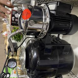 TFCFL Shallow Well Pump with Pressure Tank 1HP, 110V Irrigation Pump, Stainless Steel, Automatic Water Booster Jet Pump, Water Pump Booster System for