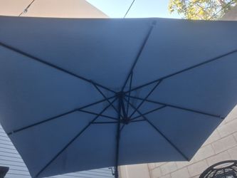 Large umbrella with stand