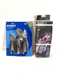 Brand new (Klein tools) HVAC digital clamp, meter and five piece hand tool set