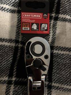CRAFTSMAN Flex Head Ratchet, Pear Head, SAE, 72-Tooth, 1/2-Inch. (Brand New)