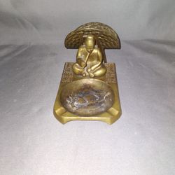 Antique Monk Fisherman Ashtray 