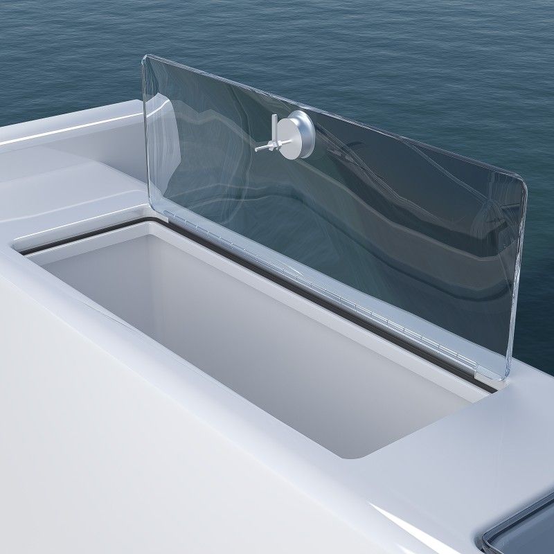 Bait Well Fiberglass Boat Hatch for Deck or Transom 24x10