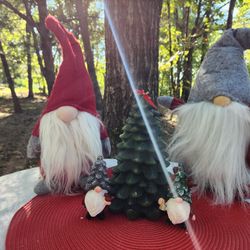 Nordic Gnomes And Christmas Tree Candle