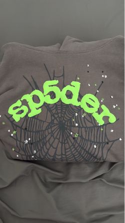 Green/Gray sp5der hoodie