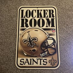 NFL Locker Room Sign Saints 17”L x 11”W