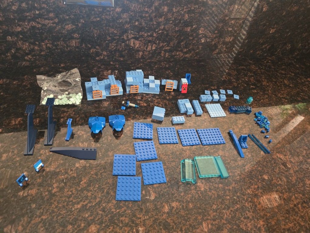 LEGO Blue Lot – Bricks, Plates, Panels & Accessories
