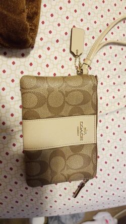 Coach corner zip wristlet