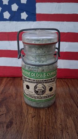 Genuine Shredded U.S. Currency Money Jar
