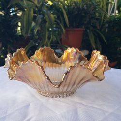 Vintage Carnival Glass Bowl 