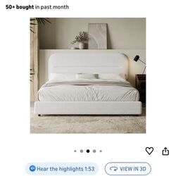 Modern Bed frame Full Size + Mattress 
