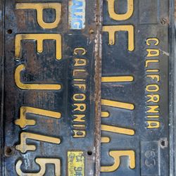 1963 California Plate