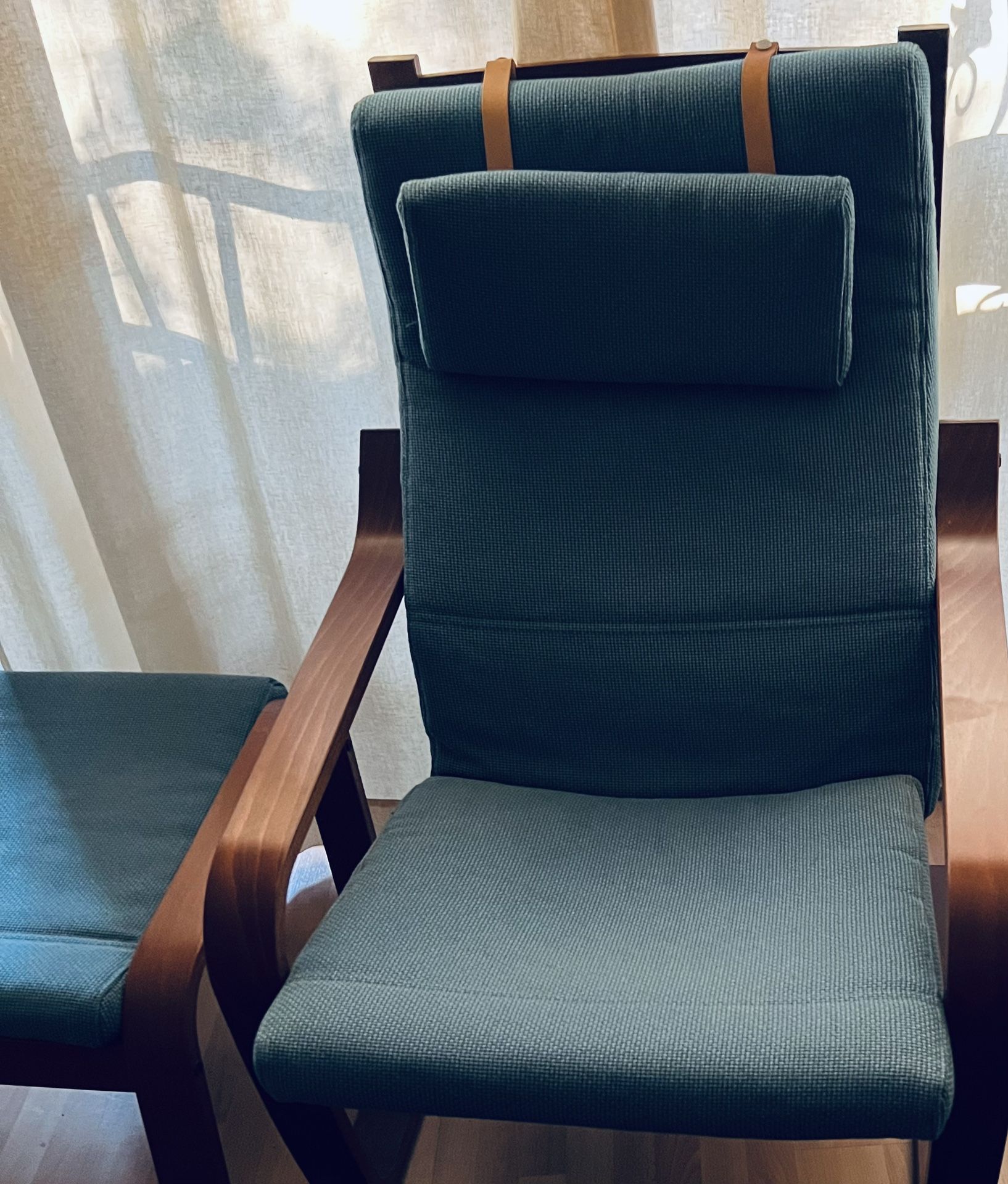 IKEA Poang Chair & Ottoman 