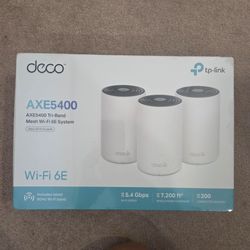 TP-Link - Deco XE75 Pro AXE5400 Tri-Band Wi-Fi 6E Whole Home Mesh System (3-Pack) - White
