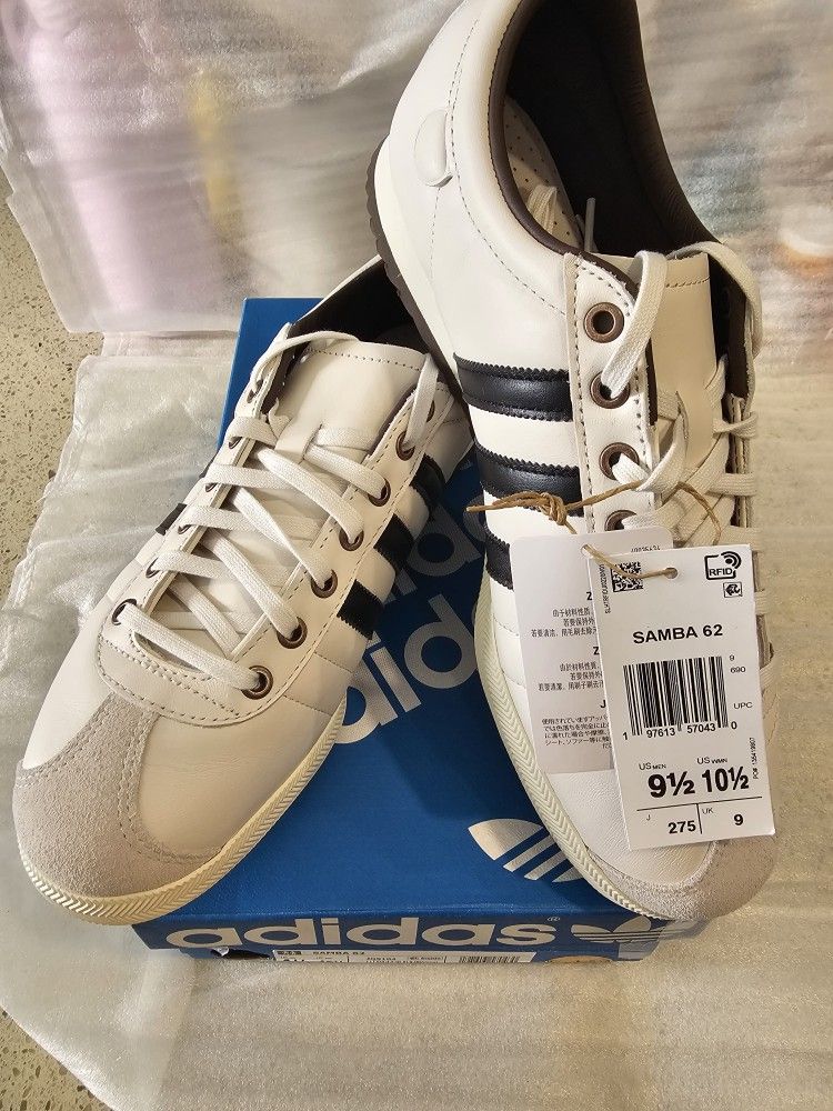 Adidas Samba 62 White/Black - Size 9.5 US