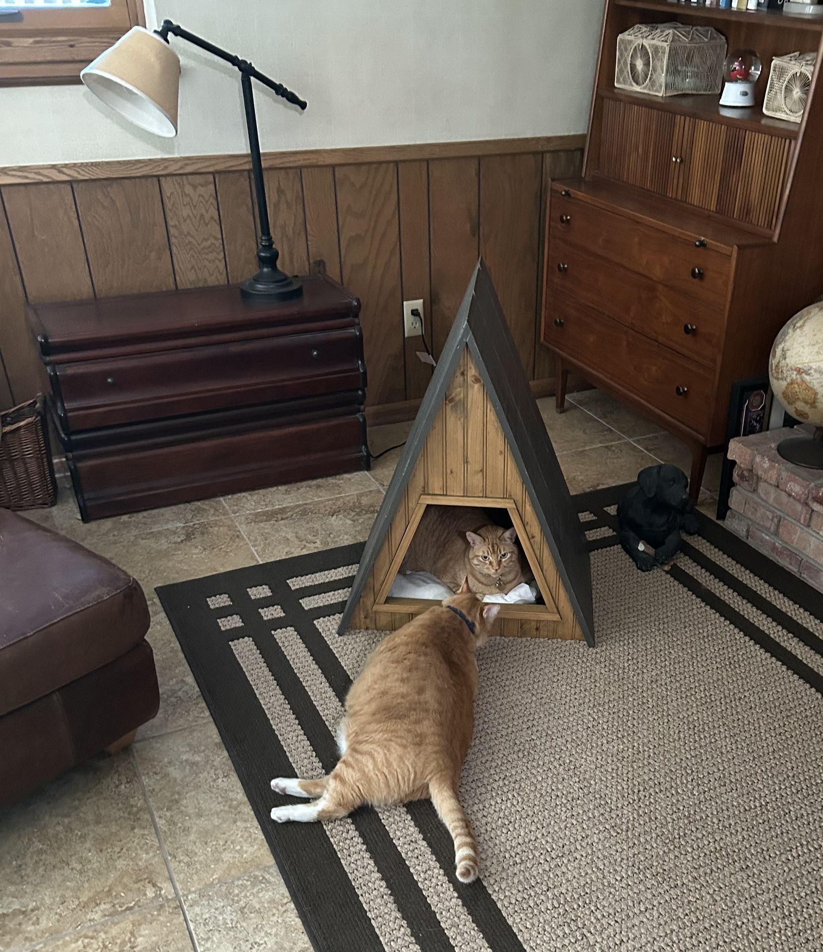 Custom made cat "chalet" home