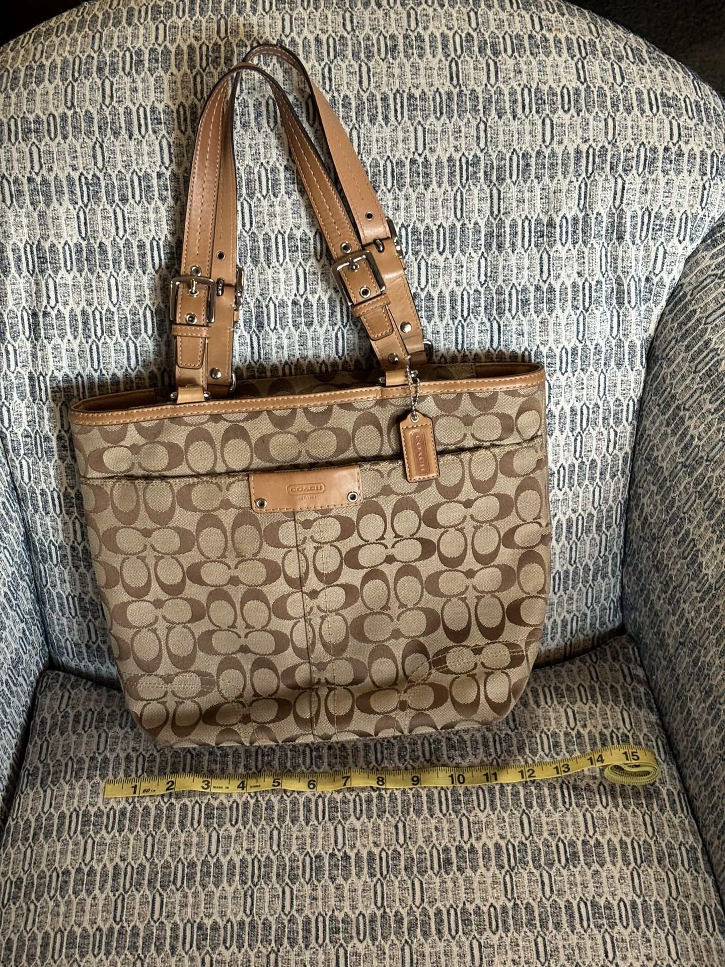 Coach Canvas And Leather Handbag