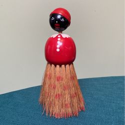 1940’S Black American Woman Red Whisk Broom