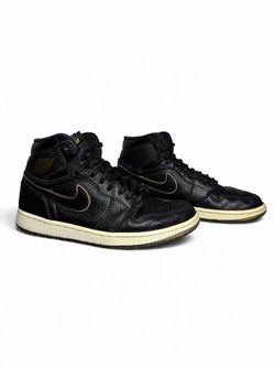 Nike Air Jordan 1 High Black Gold Vintage Sneakers