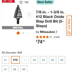 Milwaukee Jam-free Step Drill Bit 48-89-9212