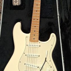  Stratocaster With Case, Olympic White In Gorgeous Condition, SSS Performer, Fender Quality + Strap & Trem; Best$ or Trade US Telecaster +$ to U