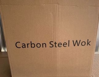 Wok - 13.5" Pre-Seasoned Carbon Steel Wok Pan