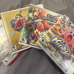 3DS Games (Ocarina of Time, Super Smash Bros, Kirby Triple Deluxe, Mario Kart 7)
