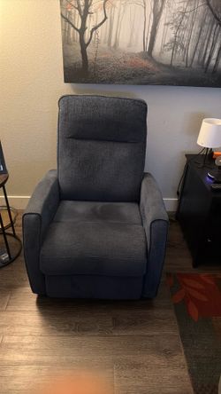 Electric blue recliner