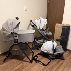 2023 NUNA MIXX NEXT and Car seat and Bassinet and Stend