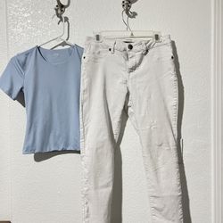 1822 White  Denim Jeans Size 10