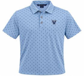 Cutter & Buck Villanova Wildcats Golf Polo Shirt Mens Medium Blue Print NCAA