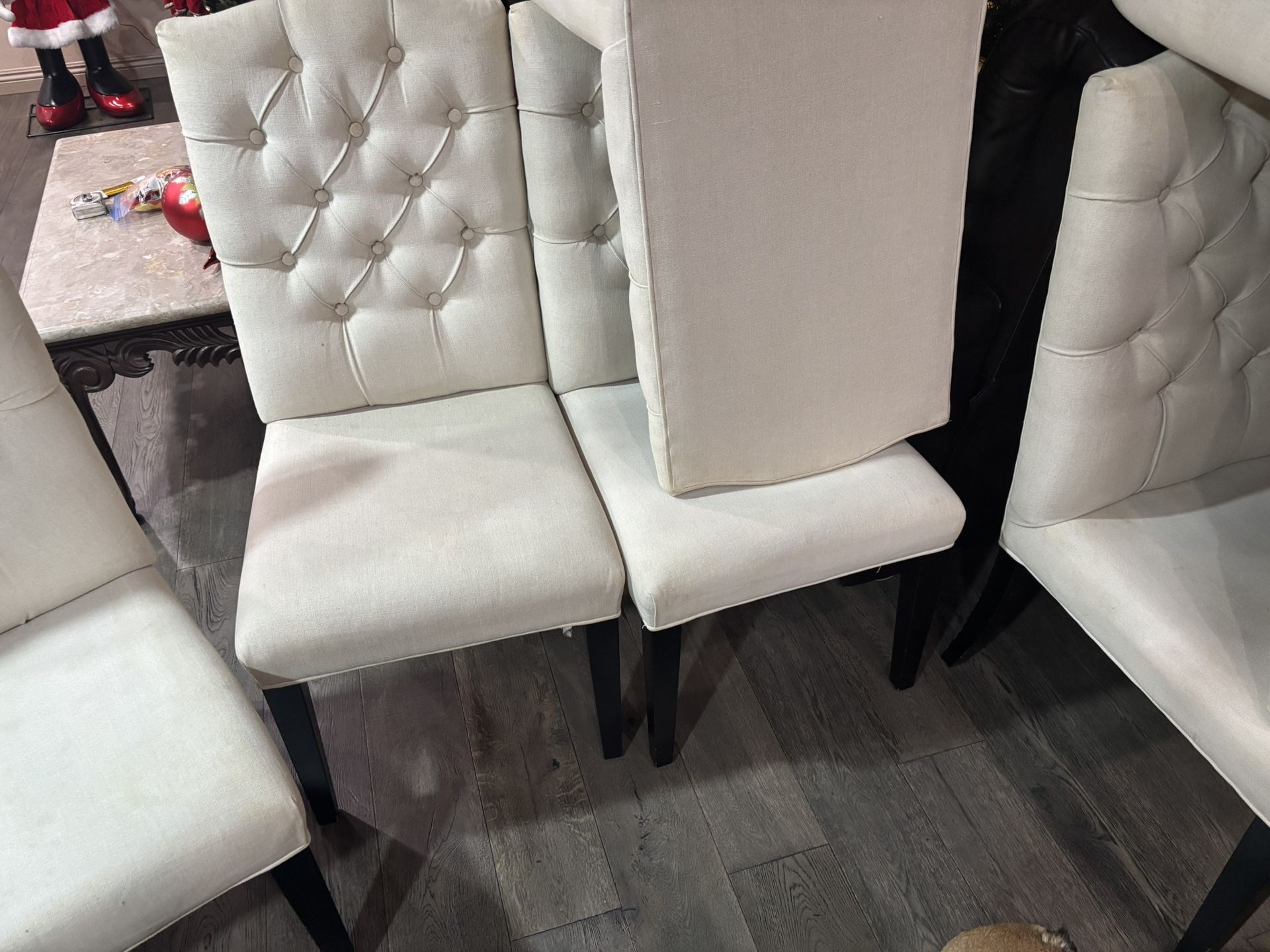 6 Chairs Dinning Table Off White