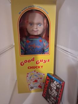 Chucky Doll  And 5 Chucky Blueray Movies 