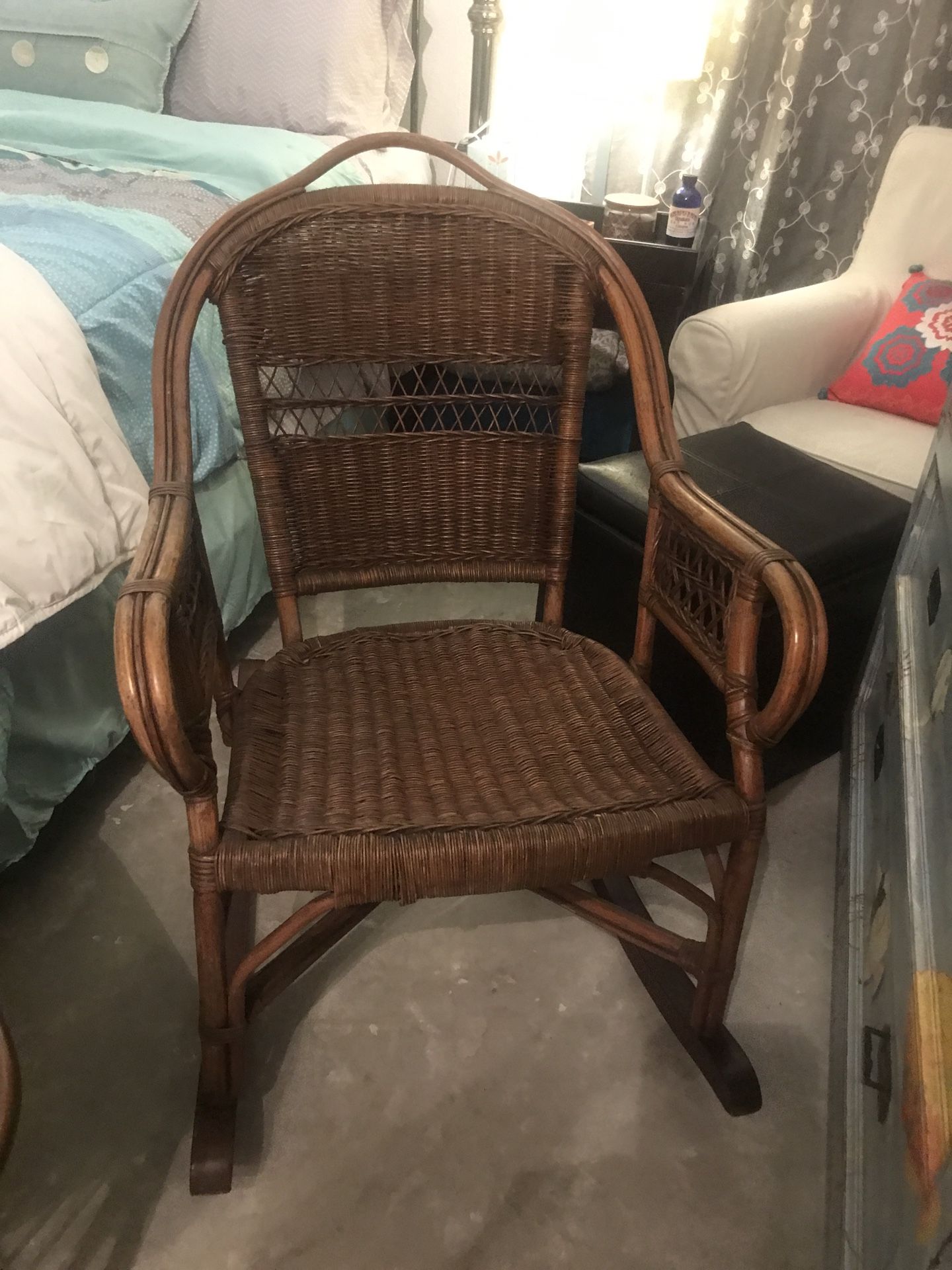 Vintage wicker rocker