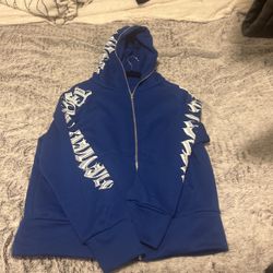 Dark Blue Zip Up Hoodie