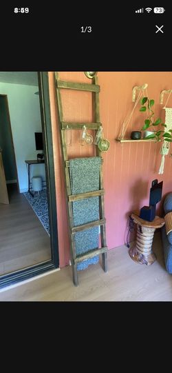 LOW PRICE MOVING- WEST ELM BLANKET LADDER