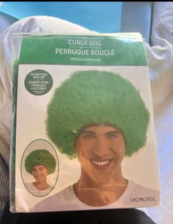 curly green wig