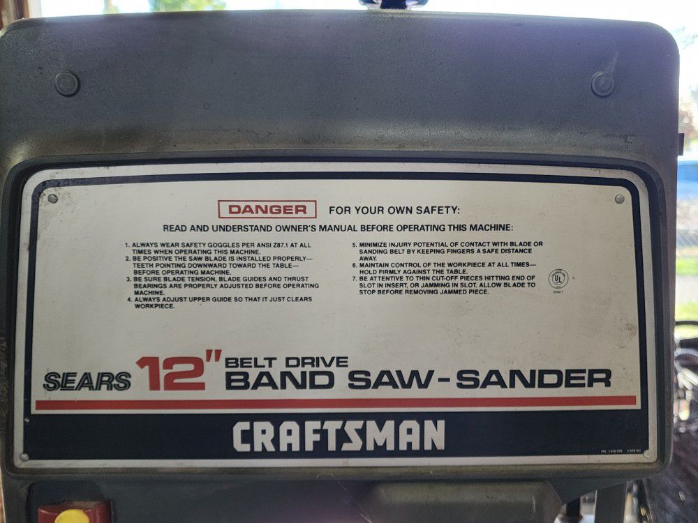 SEARS Craftsman 12" Band Saw-Sander