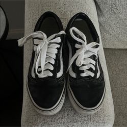 Black White Vans Women Size 7
