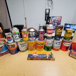 Man Cave Vintage Oil Cans And Car Parts $40 Each