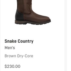 Men’s Snake Country LaCrosse Boots Sz 12 