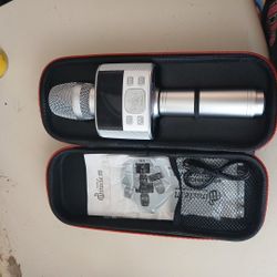 Microphone with speaker
