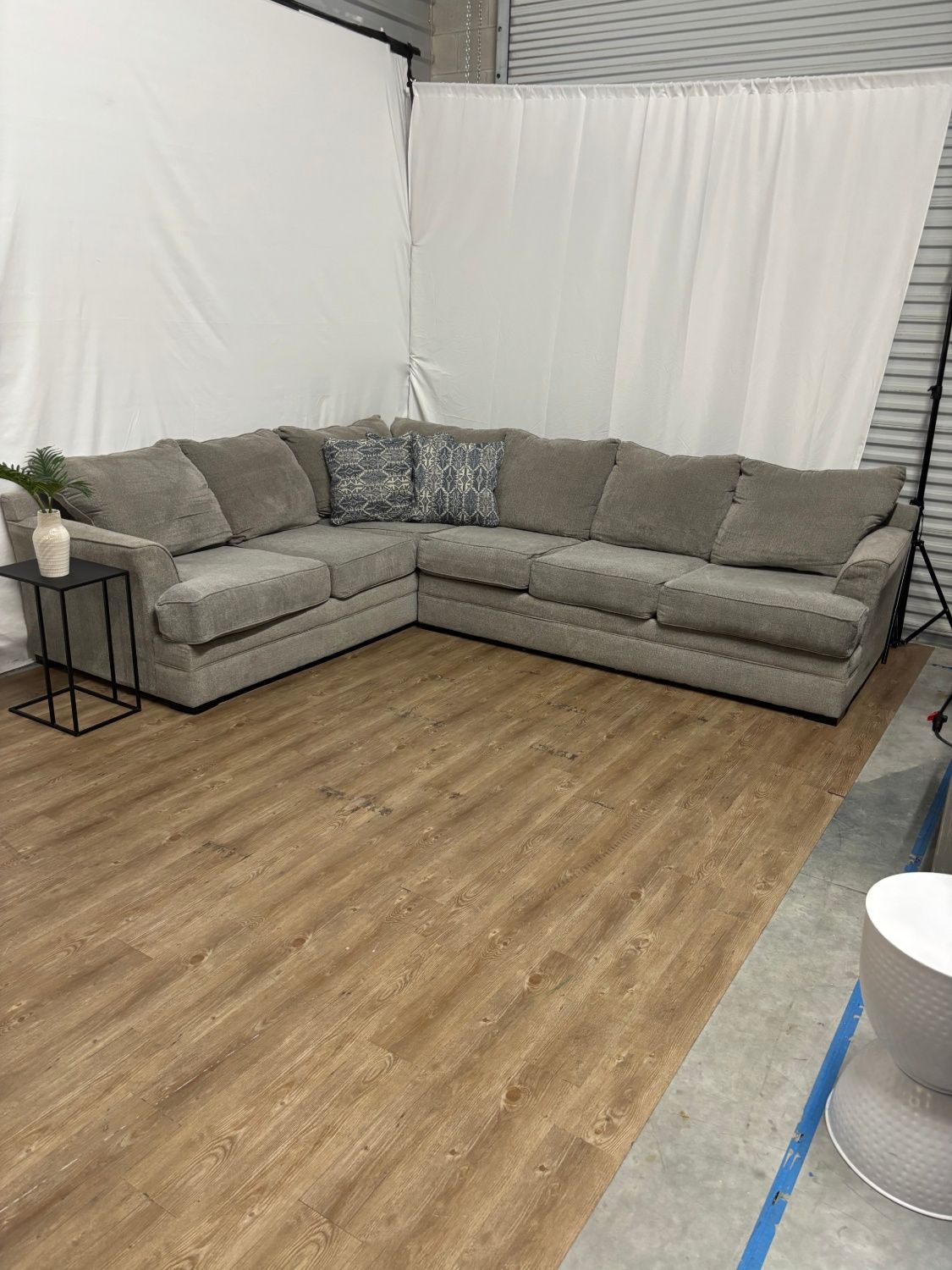 Grey L Sectional Sofa
