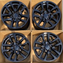 18” Chevy Silverado 1500 factory wheels rims gloss black new Tahoe